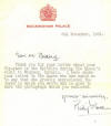 A return letter from the Queen