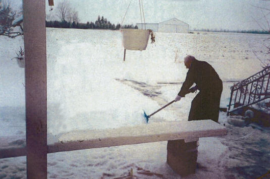 2005 Jerry shoveling Snow